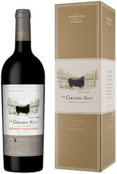 Вино "Le Grand Noir" Winemaker's Selection Cabernet Sauvignon, Pays d'Oc IGP, 2016, gift box