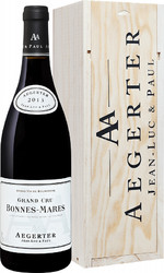 Вино Aegerter. Bonnes-Mares Grand Cru AOC. wooden box
