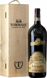 Вино Tommasi. Amarone della Valpolicella Classico DOC. wooden box. 1.5 л