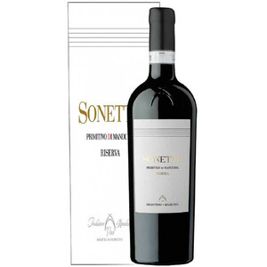 Вино Produttori di Manduria, "Sonetto" Riserva, Primitivo di Manduria DOP, 2015, gift box