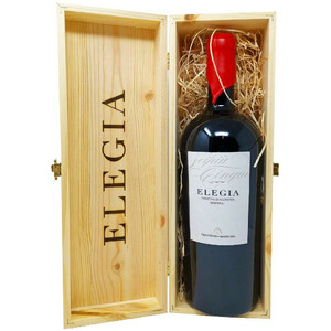 Вино Produttori di Manduria. "Elegia" Riserva. Primitivo di Manduria DOP. wooden box. 1.5 л