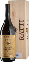Вино Renato Ratti. Barolo "Marcenasco" DOCG. wooden box. 1.5 л