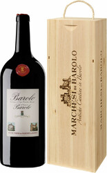 Вино Marchesi di Barolo. Barolo DOCG del Commune di Barolo. wooden box. 1.5 л