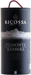 Вино "Ricossa" Barbera, Piemonte DOC, bag-in-tube, 3 л