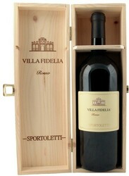 Вино Sportoletti. "Villa Fidelia" Rosso IGT. wooden box. 1.5 л