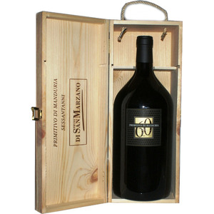 Вино Feudi di San Marzano. "Sessantanni" Primitivo di Manduria. wooden box. 3 л