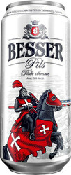 Пиво "Бэссэр" Пилс, в жестяной банке, 0.5 л