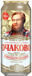 Пиво "Очаково" Нефильтрованное, в жестяной банке, 0.5 л