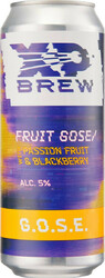 Пиво XP Brew, G.O.S.E. Passion Fruit & Blackberry, in can, 0.5 л