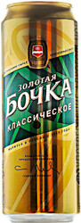 Пиво "Золотая бочка" Классическое, в жестяной банке, 0.45 л