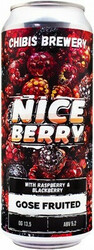 Пиво Chibis, "Niceberry" Raspberry & Blackberry, in can, 0.5 л