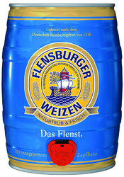Пиво Flensburger, Weizen, mini keg, 5 л