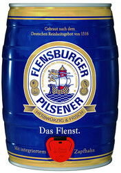 Пиво Flensburger, Pilsener, mini keg, 5 л
