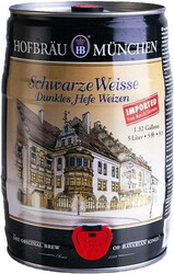Пиво "Hofbrau" Schwarze Weisse, mini keg, 5 л