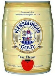 Пиво Flensburger, "Gold", mini keg, 5 л