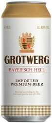 Пиво "Grotwerg" Bayerisch Hell, in can, 0.5 л