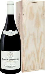 Вино Domaine Poisot Pere et Fils. Corton-Bressandes Grand Cru AOC. wooden box. 1.5 л