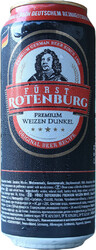 Пиво "Furst Rotenburg" Premium Weizen Dunkel, in can, 0.5 л