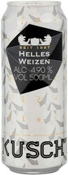 Пиво "Kuschter" Helles Weizen, in can, 0.5 л