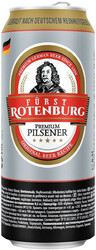 Пиво "Furst Rotenburg" Premium Pilsener, in can, 0.5 л