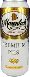 Пиво "Mannlich International" Premium Pils, in can, 0.5 л