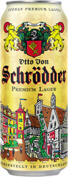 Пиво "Otto Von Schrodder" Premium Lager, in can, 0.5 л