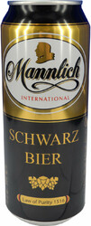 Пиво "Mannlich International" Schwarzbier, in can, 0.5 л