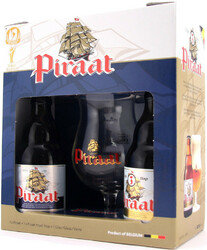 Пиво "Piraat", gift set (2 bottles & glass), 0.33 л