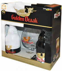 Пиво "Gulden Draak" & "Gulden Draak" 9000 Quadruple, gift box with glass, 0.33 л