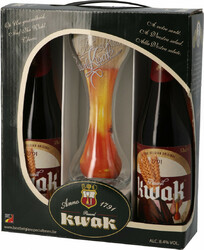 Пиво Bosteels, "Pauwel Kwak", gift box with 2 bottles and glass, 0.33 л