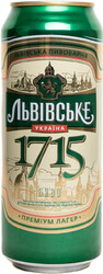 Пиво "Lvivske" 1715, in can, 0.5 л
