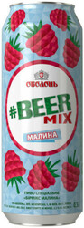 Пиво "БирМикс" Малина, в жестяной банке, 0.5 л
