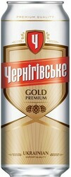 Пиво "Черниговское" Голд Премиум, в жестяной банке, 0.5 л