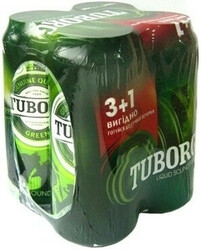 Пиво "Tuborg" Green (Ukraine), set of 4 cans, 0.5 л