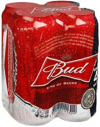 Пиво "Bud", set of 4 cans, 0.5 л