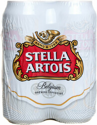 Пиво "Stella Artois" (Ukraine), set of 4 cans, 0.5 л