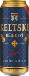 Пиво "Keltske Dedictvi" Premium Nealkoholicke, in can, 0.5 л
