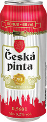 Пиво "Ceska Pinta" Svetly Lezak, in can, 568 мл