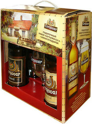 Пиво "Cernovar" Svetle & Cerne, gift set with beer glass, 0.5 л