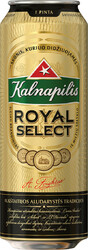 Пиво "Kalnapilis" Royal Select, in can, 568 мл