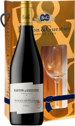 Вино Barton & Guestier, "Passeport" Beaujolais-Villages AOC, gift box with glass