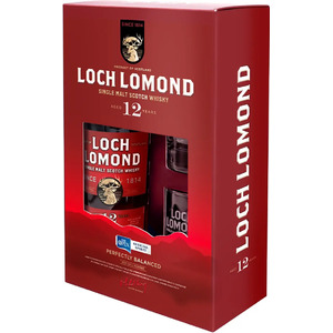 Виски "Loch Lomond" 12 Years Old, gift box with 2 glasses