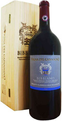 Вино Bibbiano. "Vigna del Capannino" Chianti Classico Gran Selezione DOCG. wooden box. 1.5 л