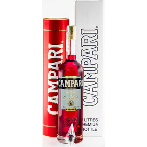 Аперитив "Campari" Bitter Aperitif, gift box with dispenser, 3 л