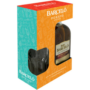 Ром Ron Barcelo, Dorado Anejado, gift box with glass, 0.7 л