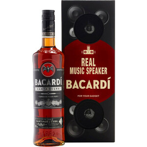Ром "Bacardi" Carta Negra, gift box with loudspeakers, 0.7 л