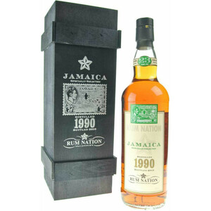 Ром "Rum Nation", Jamaica 23 Years Old, 1990, wooden box, 0.7 л