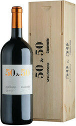 Вино Avignonesi-Capannelle. "50 & 50". Vino da Tavola di Toscana IGT. wooden box. 1.5 л