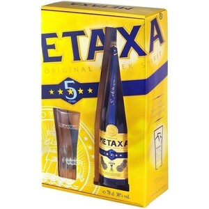 Бренди Metaxa 5*, gift box with a glass, 0.7 л