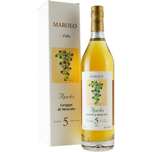 Граппа Distilleria Marolo, "Apres" Grappa di Moscato, gift box, 0.7 л